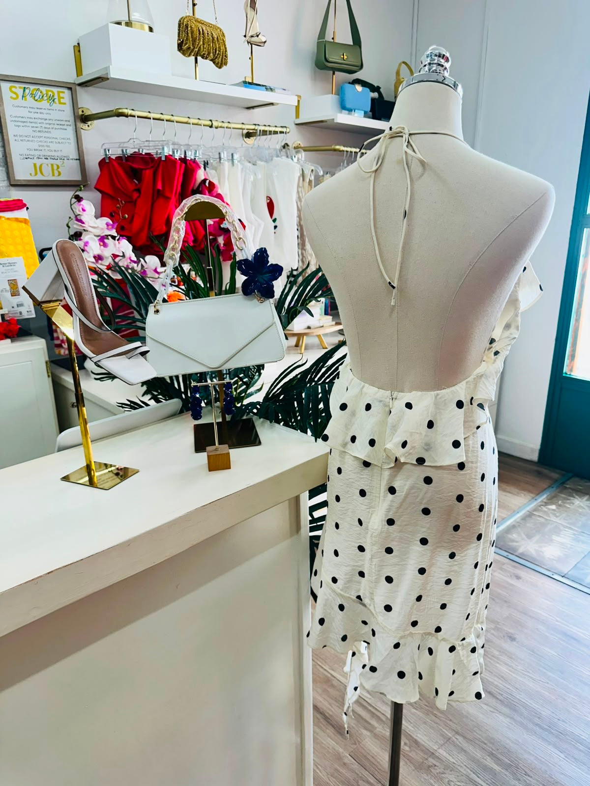 H&M Flounced Halter Dress