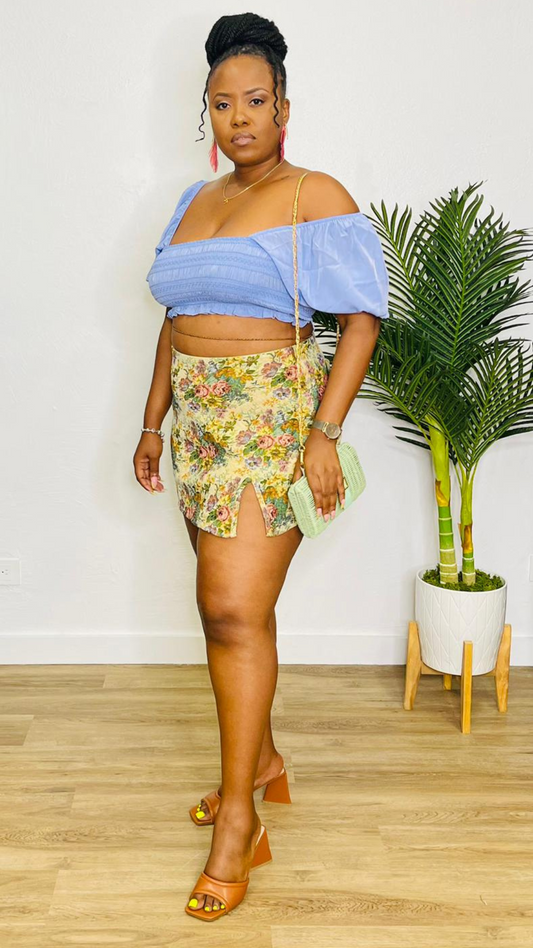 Acoa Mini Skirt w/ Split