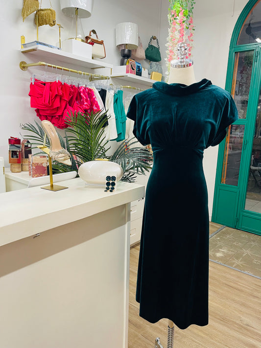 CK Vera Velvet Midi Dress