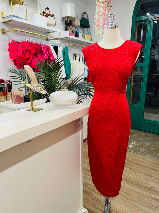CK Ebony Embossed Sheath Dress