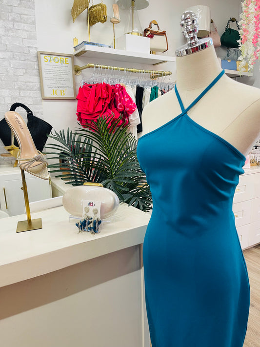 NM Octavia Halter Tassel Dress