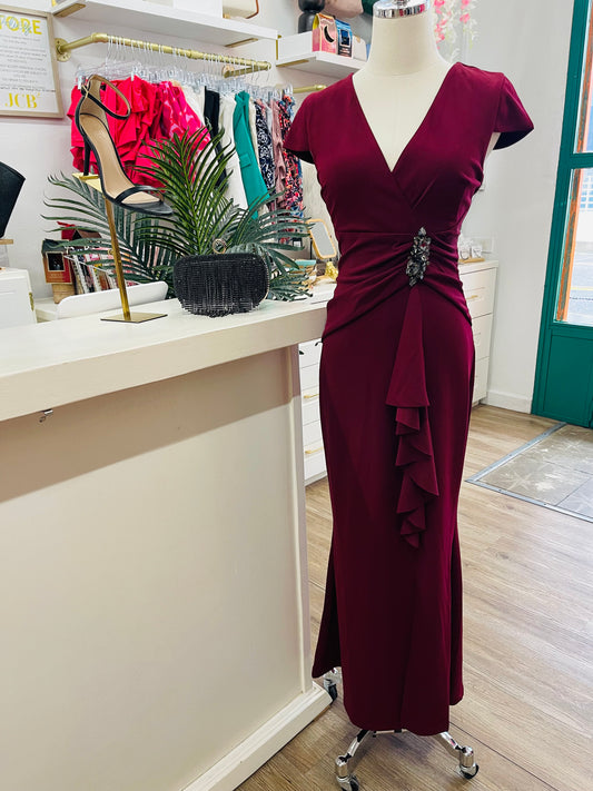 SCS Jeweled Ruffle Gown