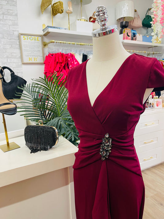 SCS Jeweled Ruffle Gown