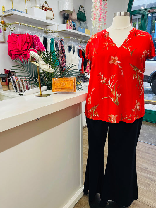 Cece Plus Flutter Top