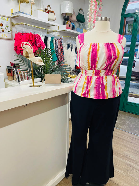 NM Linen Peplum Top