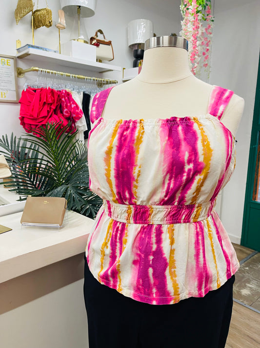 NM Linen Peplum Top