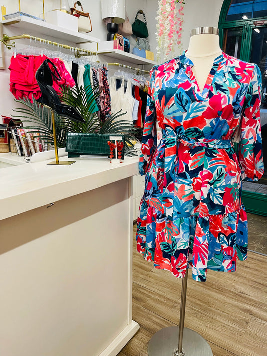 Willow Glenn 3/4 Slve Fit & Flare Dress